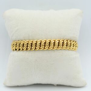 Bracelet maille américaine en or jaune 18 karats