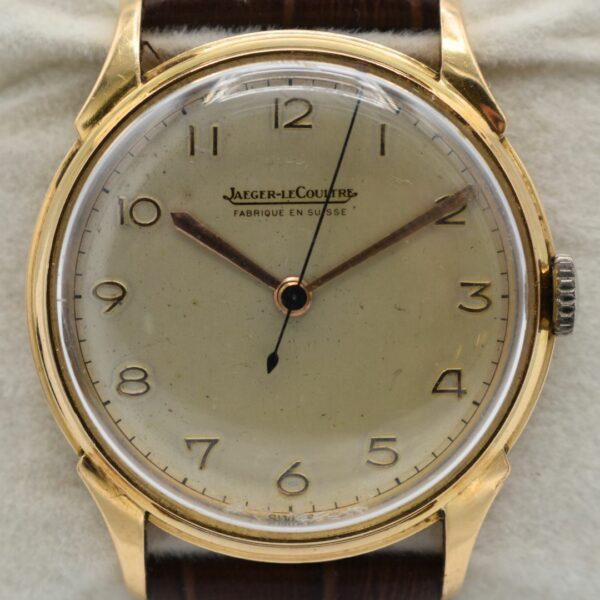 Montre mecanique Jaeger LeCoultre en or jaune 18K